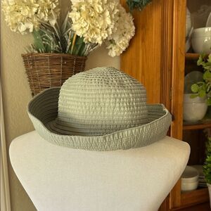 Scala Green and Woven Hat